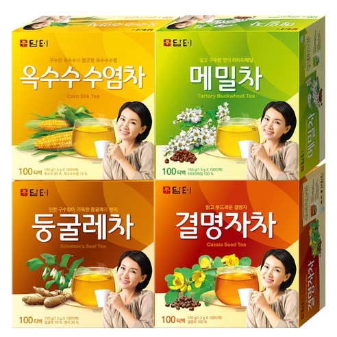 담터 둥굴레차+메밀차+결명자차+옥수수수염차 (400T) - 둥글레차 | 쿠팡