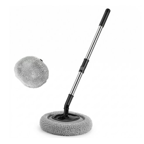 페리페페 세차용 밀대 길이조절 세차봉 자동차 세차솔 SUV 세차밀대, 1개, 블랙