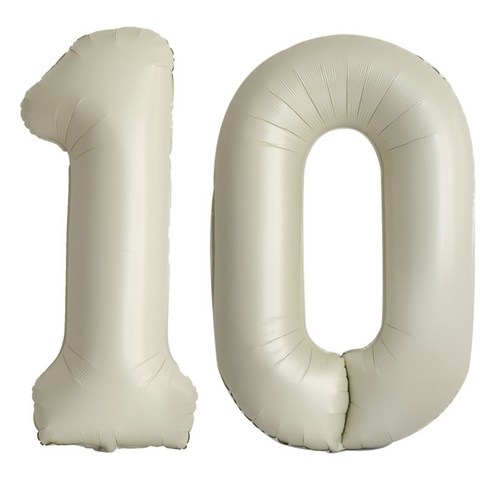 이벤트홀릭 초대형 숫자풍선 40인치 100cm, 1개, 크림 10