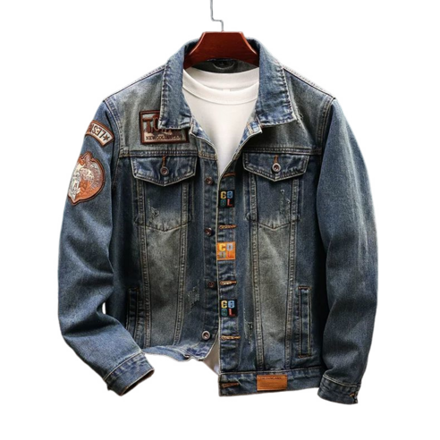 남성용 데님 재킷 캐주얼 카고 패치 재킷 Men's Jackets 뉴타임즈