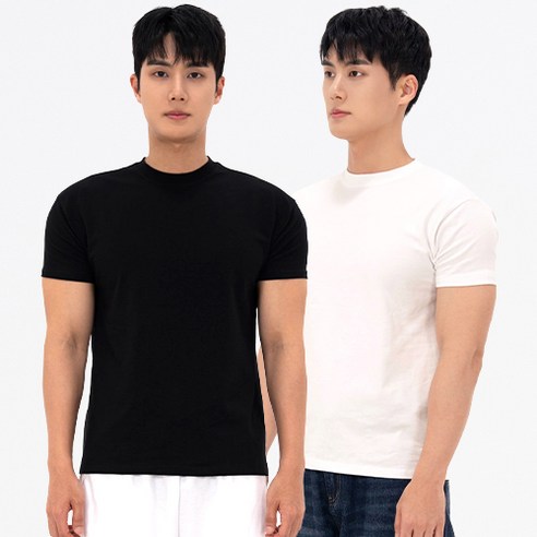 라틱 1+1 남자 머슬핏 반팔 국내생산 체형커버 헬스 티셔츠