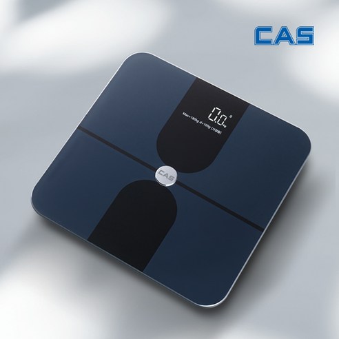 CAS 스마트 체중계 BFA-S19 삼성헬스 연동 인바디 가정용 블루투스 BIA 정밀 측정 체지방계, 1개, 블랙 (BLACK)