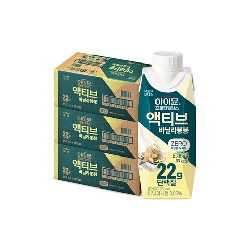 하이뮨 프로틴 밸런스 액티브 22g 바닐라봉봉 ZERO 250ml, 54... 솔직 후기 | 실사용자 리뷰 분석 - 상품 이미지 1