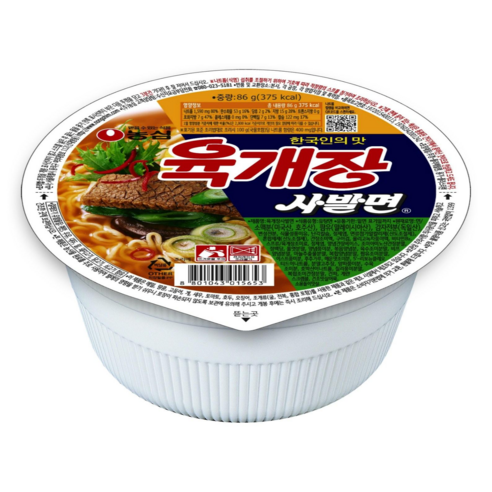 육개장 사발면 86g, 30개