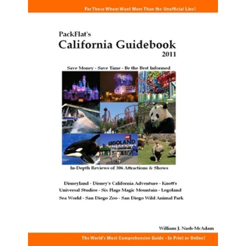 (영문도서)PackFlat's California Guidebook 2011 Paperback, Lulu.com, English, 9780557484089
