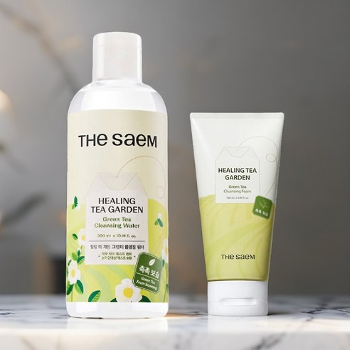 THE SAEM 더샘 힐링 티 가든 그린티 세트 [클렌징 워터 300ml... 솔직 후기 | 실사용자 리뷰 분석 썸네일