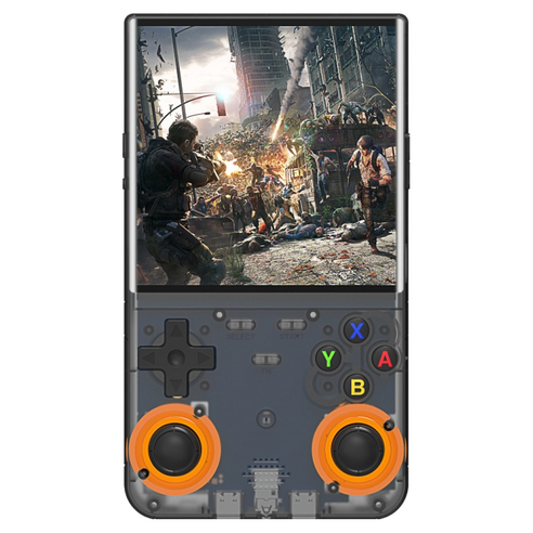 MMQ R36 울트라 휴대용 레트로 게임기 64GB, 블랙