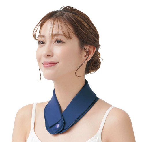 아이스 넥쿨러 넥밴드 쿨링쿨스카프 골프 등산 운동 작업 AS6120, 1개, 네이비