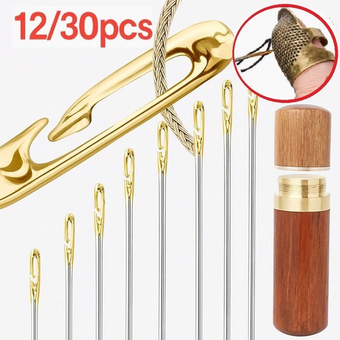 유미닉 원터치 거는바늘 어르신바늘 걸이형바늘, 12개