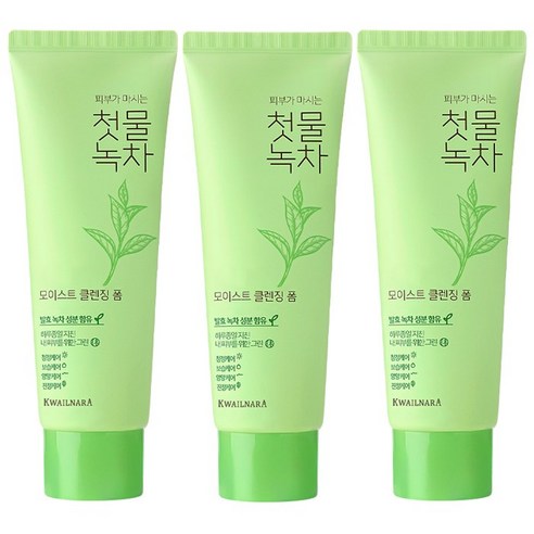 과일나라 첫물녹차 모이스트 클렌징 폼, 50g, 3개