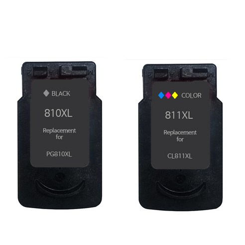 [호환] 캐논 PG810XL CL811XL 대용량 세트 블랙+컬러 MP237 MP258 MP287 IP2770 IP2772 프린터 재생 잉크, 1개, 블랙+컬러 SET