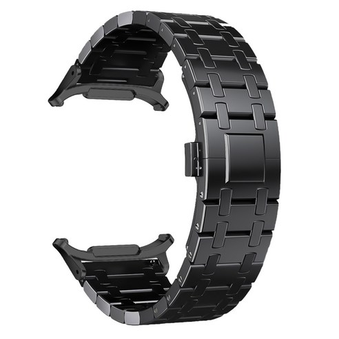 삼성 갤럭시워치 7/8 울트라 2025 호환 스테인리스 메탈 스트랩 47mm, 블랙, 1개