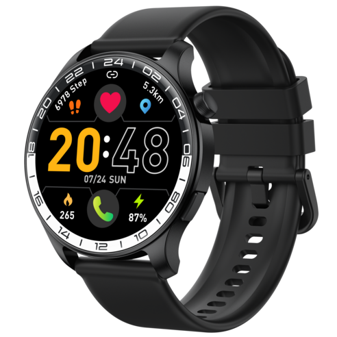 Donerton 원형 한글판 통화가능 스마트워치 T10pro1.43인치 AMOLED 대화면, 블루투스, 36mm, 블랙