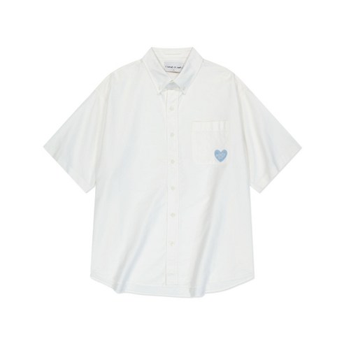 브랜드정품 와키윌리 WACKY WILLY 하트 와펜 옥스포드 반팔 셔츠 화이트 WA2402SS01WH 173703 - 셔츠 | 쿠팡