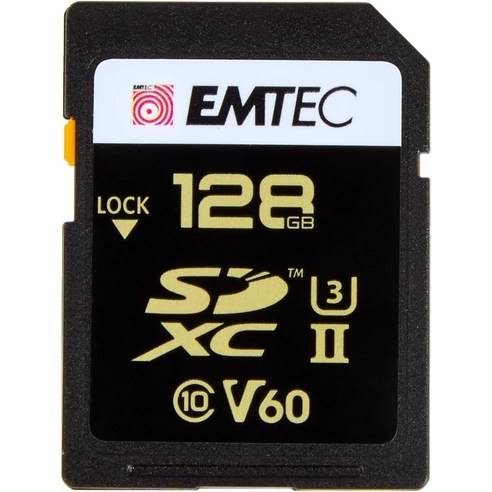 EMTEC - UHS-II U3 V60 스피드IN Pro+ ECMSD128GUHS2V60 SDXC 카드 메모리 버스트 사진 풀 ...