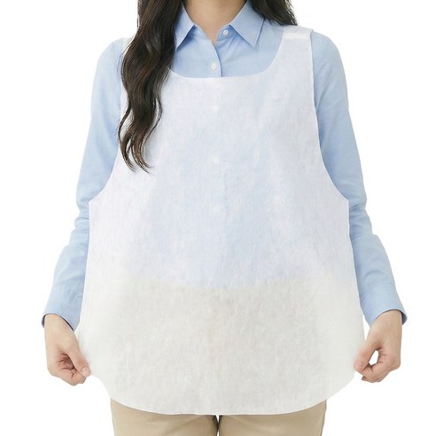 합리적인 일회용 앞치마 업소용 손님용, 500개, 흰색