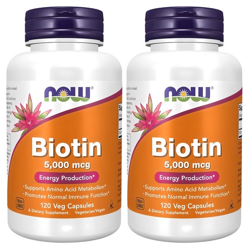 나우푸드 비오틴 5000mcg 베지 캡슐 120정, 2개 맛있게 먹은 솔직 후기 - 상품 이미지 1