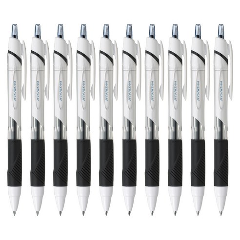 유니볼 제트스트림 유성볼펜 1갑10개입 0.5mm, 블랙