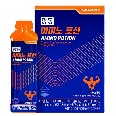 광동 아미노포션 에너지젤 BCAA 아미노산 14포 제로슈가 630g, 1... 맛있게 먹은 솔직 후기 썸네일