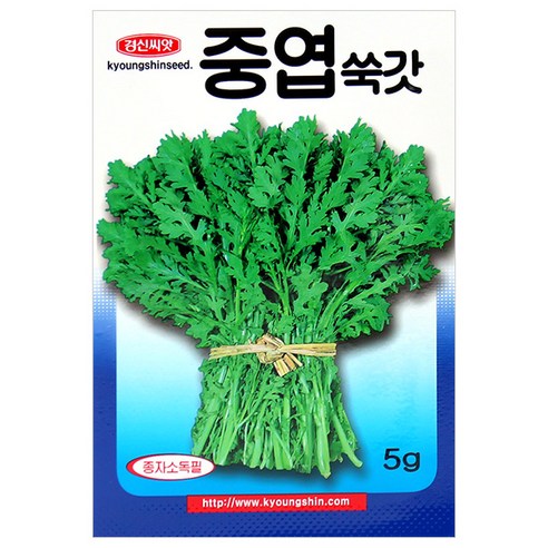 세인화분 중엽 쑥갓 5g - 씨 씨앗 쑥갓씨 쑥갓씨앗 야채 채소, 1개