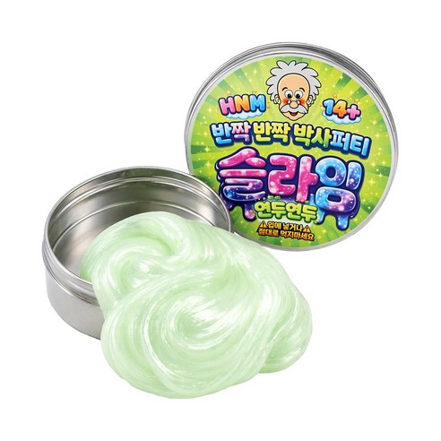 토이토 박사 퍼티 유리 슬라임 오리지널 투명 주물럭 말랑이, 2개, 62g, 연두연두