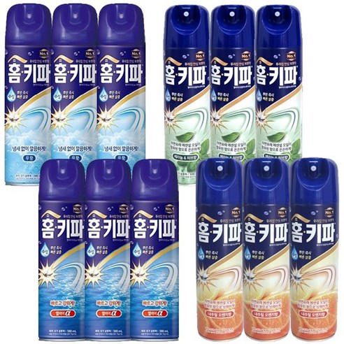 홈키파 에어졸 내츄럴 오렌지향, 500ml, 3개