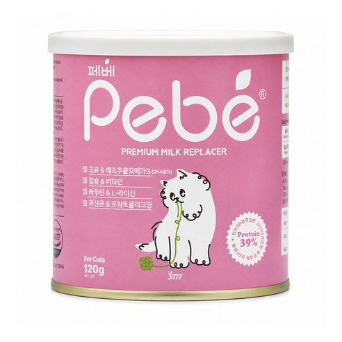 페베 프리미엄 밀크파우더 고양이 분유, 120g, 1개