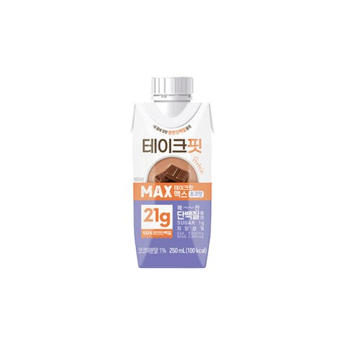 테이크핏 내몸에 핏한 단백질 플랜 맥스 초코맛 음료, 250ml, 1개