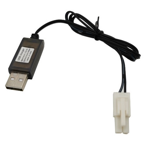 올칩 4.8V EL2P USB충전기 리튬 배터리용 RC카 드론 보트 장난감 호환 케이블, 1개, (EL2P) 4.8V USB충전기