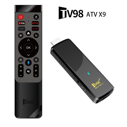 PYHO TV셋톱박스 4K 듀얼밴드 5G+WIFI6 안드로이드12 TV케이스+블루투스 음성리모컨 TV98, 1개, X9(2G+16G)