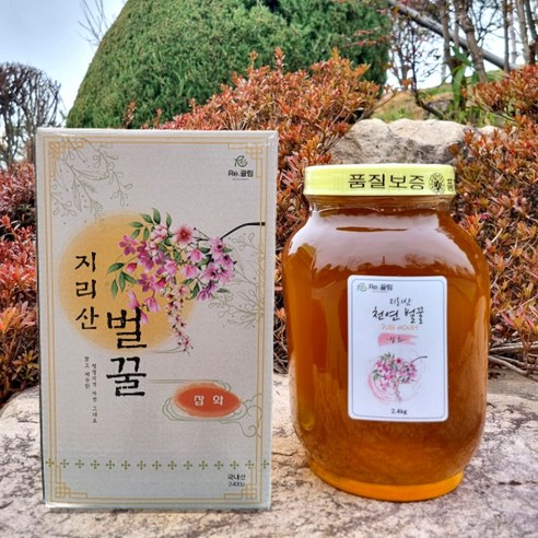 지리산 햇꿀 100% 자연산 아카시아 잡화 국산 자연 벌꿀 2.4kg 1병 이미지 2