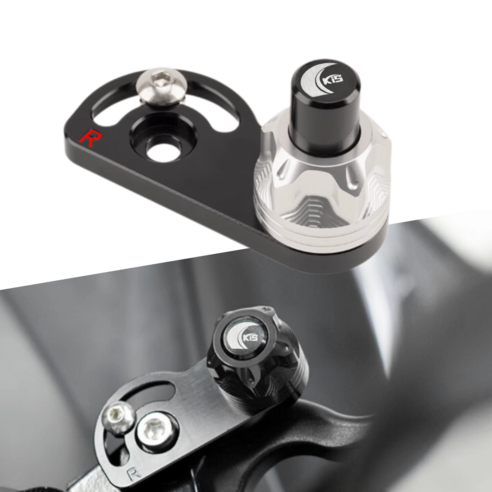 CHEKIS 범용 사이드브레이크 파킹 브레이크 PCX NMAX FORZA SYM, 1개, 실버