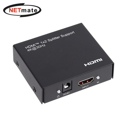 강원전자 넷메이트 NM-PTP12C 4K 지원 HDMI 1:2 분배기, 1개