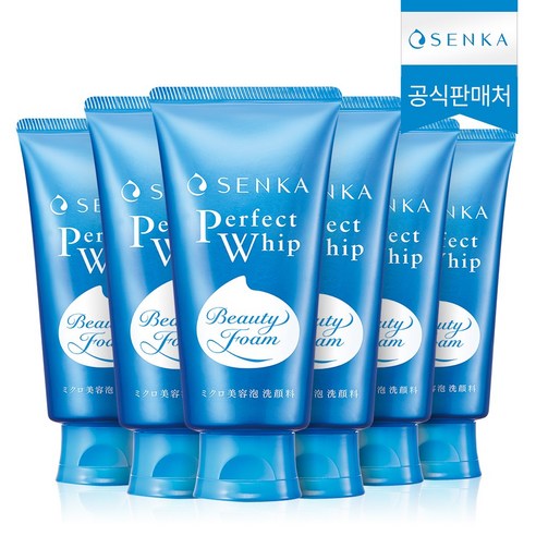 센카 퍼펙트 휩 페이셜 워시 FA 클렌징폼, 120g, 6개