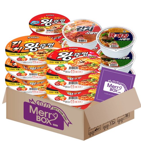 김치왕뚜껑3 + 왕뚜껑3 + 육개장사발면3 + 김치사발면3 + 미니왕뚜껑3