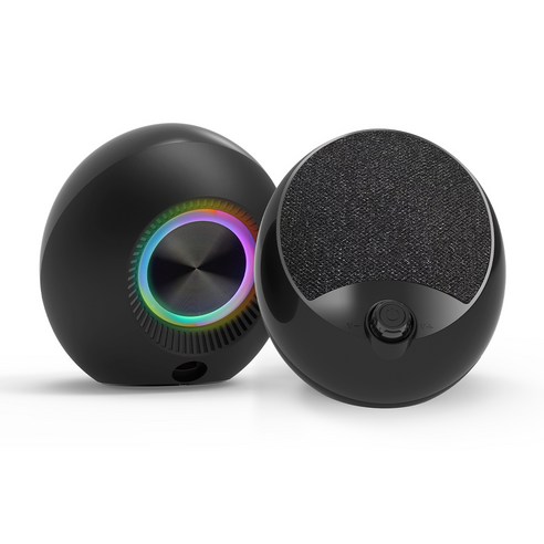 제닉스 TITAN V2 게이밍 컴퓨터 스피커 RGB LED 유선, 블랙