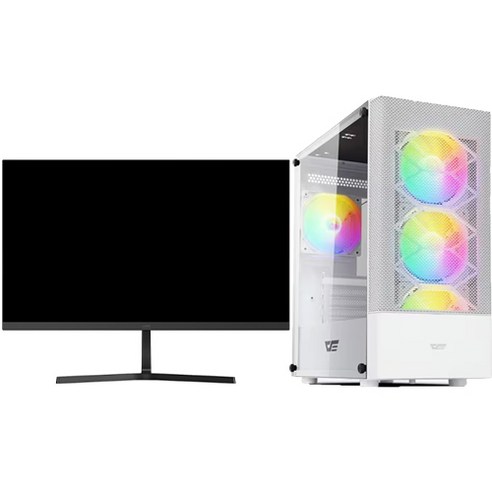 서민컴퓨터 조립컴퓨터 조립PC 게이밍PC 게임용 컴퓨터 본체 롤 오버워치 피파 배그 배틀그라운드 펠월드 디아블로 데스크탑 고사양PC, 화이트, 16GB, 500GB, Free DOS, CG5-1