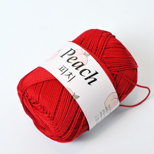 피치(80g) 여름 가방 소품 코바늘 뜨기, 112 레드, 1개