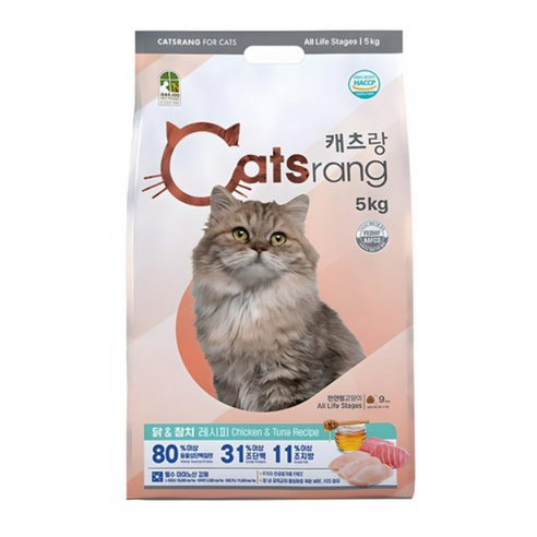 캐츠랑 NEW 전연령 올라이프 고양이 건식사료 단백질원 75% - 건식사료