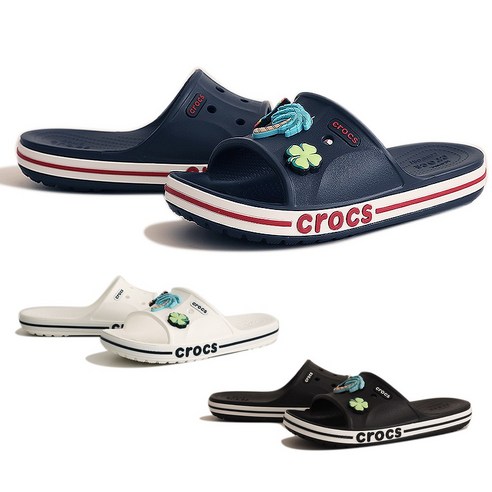 CROCS 정품 크록스 바야밴드 슬라이드 슬리퍼 205392 레츄 악세사리