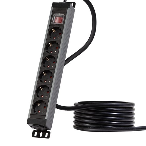 파워존 유커먼 고용량 알루미늄 6구 멀티탭 4000W 에어컨 냉장고 멀티콘센트 과부하 파워탭 베이직