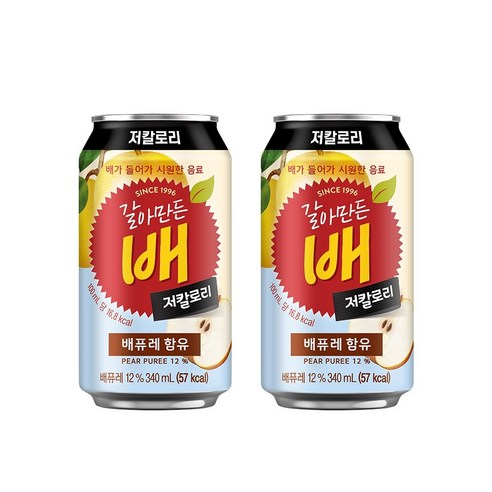 갈아만든배 저칼로리, 340ml, 24개