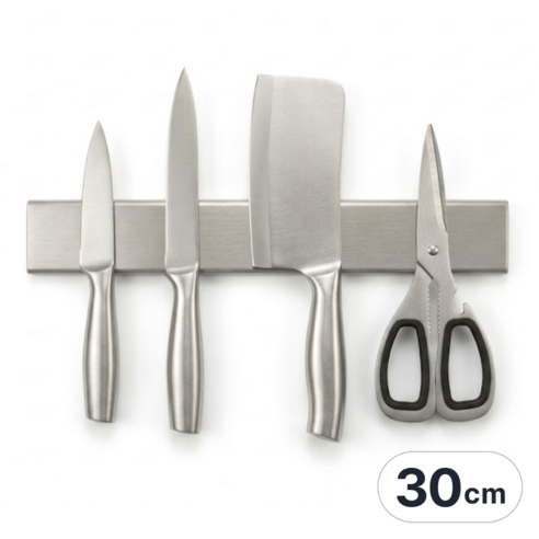 코코바움 스텐304 자석 칼걸이 30cm, 1개, 실버