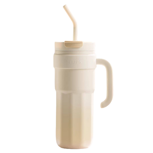 필립스 대용량 스트로우 핸들 아이스 텀블러 AWP2562, 피치, 1개, 1200ml