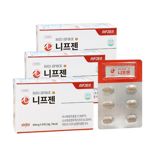 니프젠 스파이크 프리미엄 600mg 30정, 3개 실사용 후기 | 효과 있을까? - 상품 이미지 1