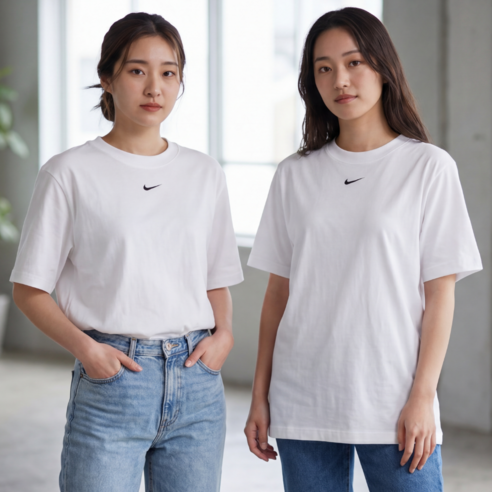 나이키 여성 반소매 티셔츠 반팔티 라운드 하프슬리브 헬스 러닝 데일리 티셔츠 기본티 여름 의류케이스세트