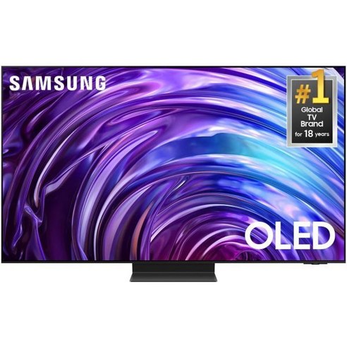 삼성 55인치급 OLED 4K S95D 시리즈 HDR 프로 스마트 TV 돌비 애트모스 오브젝트 트래킹 사운드+ 모션 엑스셀러레이터 리얼 깊이 인핸서 AI 업스케일링, 55-Inch, TV Only