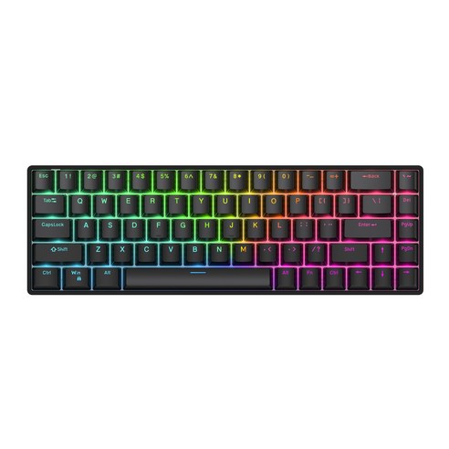 레이븐 68 8k 래피드트리커 키보드 Raven68 자석축, RGB, 블랙