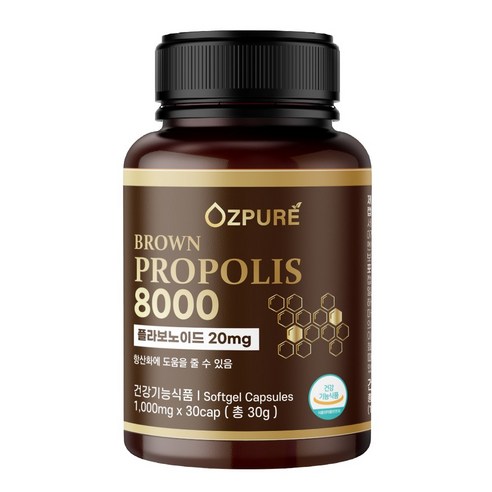 오즈퓨어 호주 브라운 프로폴리스 8000, 1개, 30정