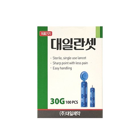 대일제약 란셋 일회용 채혈침 30G, 1개, 100개입